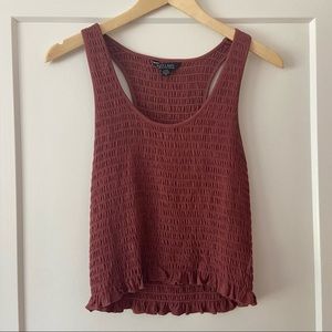 AE smocked racer back tank